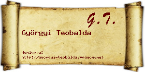 Györgyi Teobalda névjegykártya
